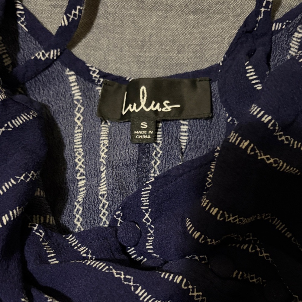 Lulus Navy Button-Down Tunic - Picture 2 of 2